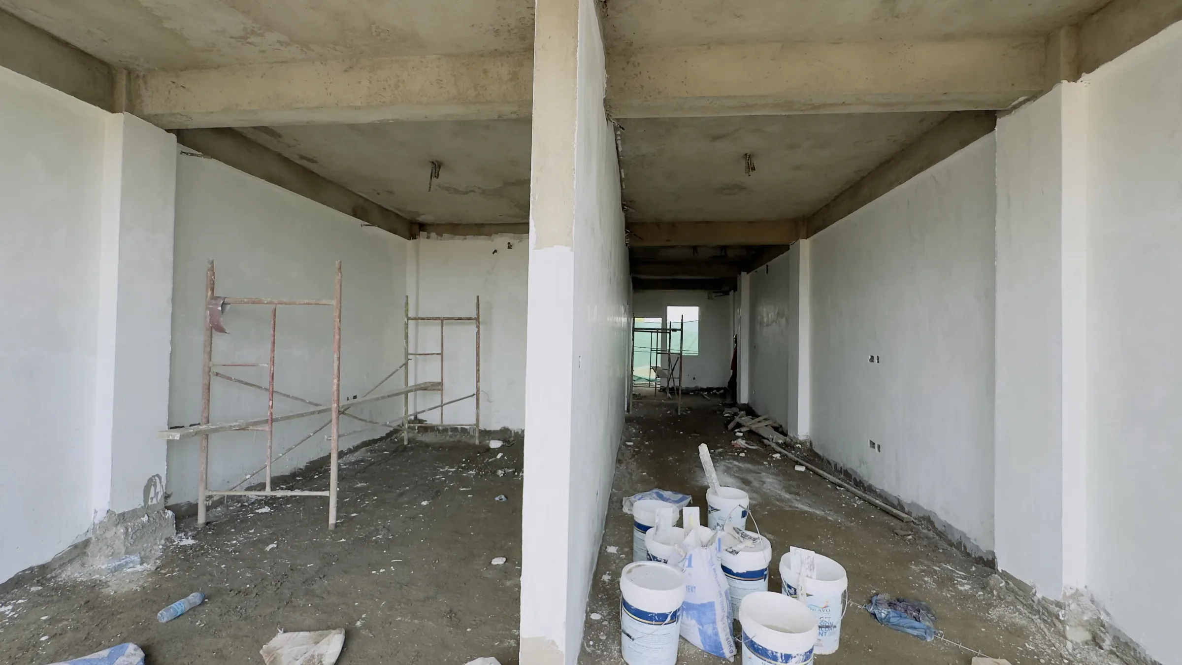 H Brothers G+6 tower, Katoor, Juba: interior structure during fit-out