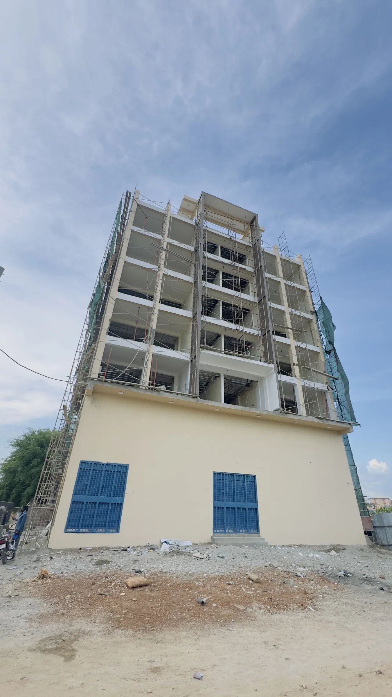 H Brothers G+6 tower, Katoor, Juba: completed exterior view