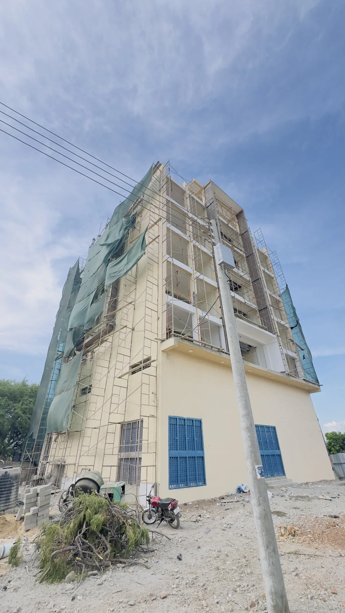 H Brothers G+6 tower, Katoor, Juba: completed exterior, second view