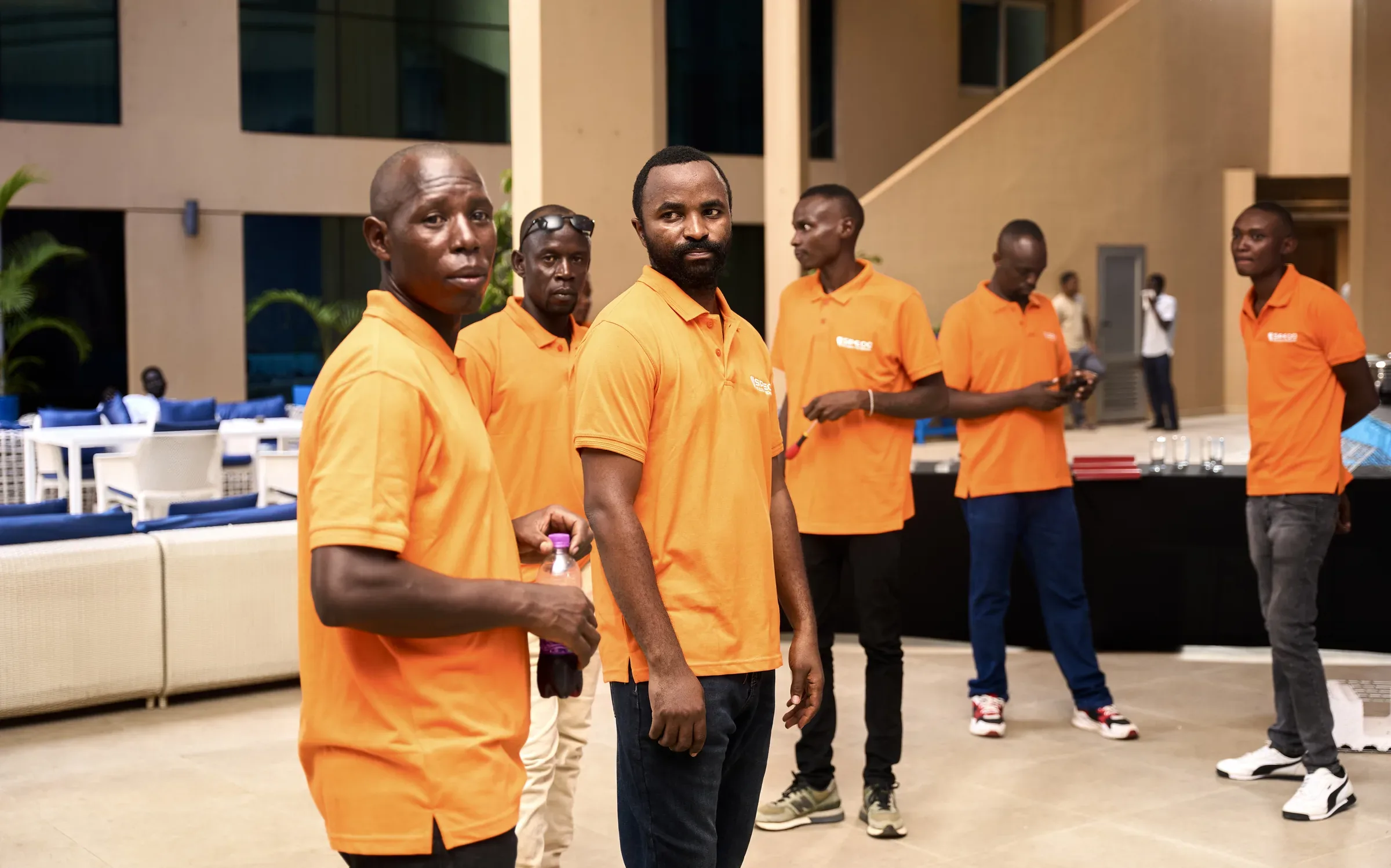 The full SPECO Building Technology team at a company event in Juba, South Sudan